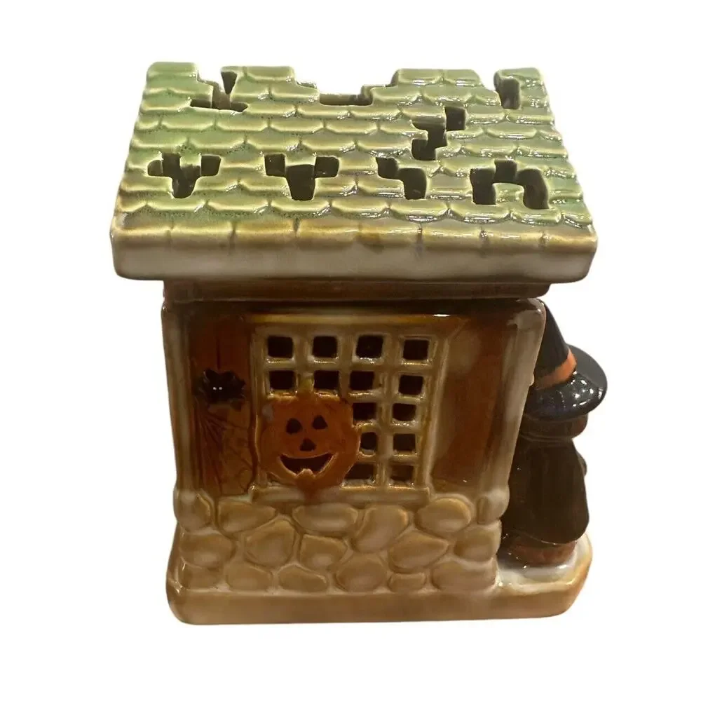 Halloween Haunted House Yankee Candle Tea Light Warmer Kids Witches Fall Autumn